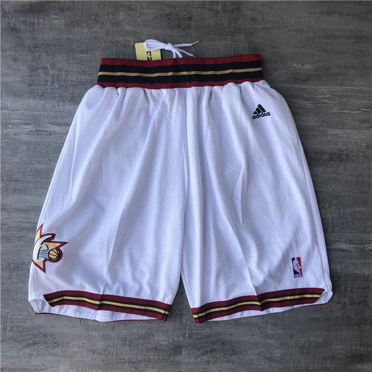 Men NBA Philadelphia 76ers White Shorts 0416->milwaukee bucks->NBA Jersey